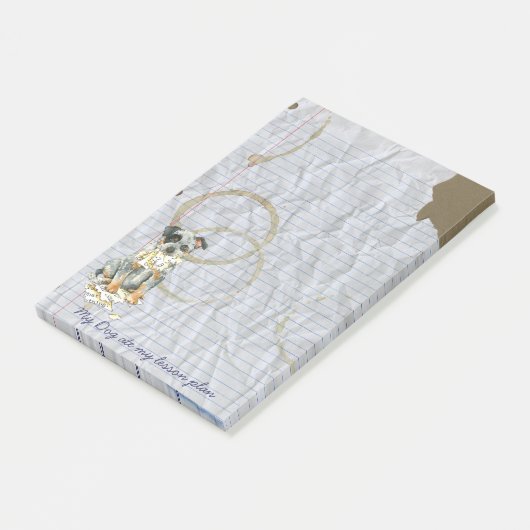 Mein ACD aß meinen Unterrichtsplan Post-it Klebezettel (angewinkelt)