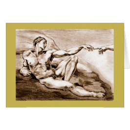 Mein Adam 2004, das nach Michelangelo zeichnet