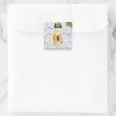 Mein afghanisches Hound hat meinen Lektionsplan au Quadratischer Aufkleber (Tasche)