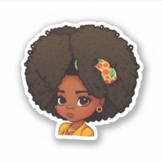 Mein Afro - Natürliches Haar - Afrozentrisches Ges Aufkleber