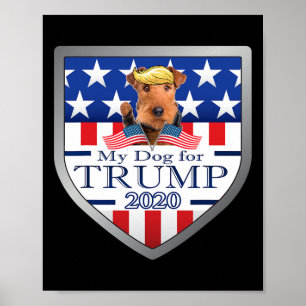 Mein Airedale Terrier für Trump Poster