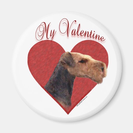 Mein Airedale Terrier Valentine Magnet (Vorne)