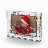 Mein allererster Weihnachtsjunge Personalisiert Fotoblock (Rechts)