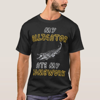 Mein Alligator hat meine Hausaufgaben Krokodil Kin T-Shirt