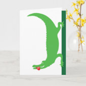 Mein Alligator Valentine Karte (Gelbe Blume)
