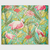 Mein Aloha Dschungel-Vogel-Flamingo-Garten Geschenkpapier (Flach)