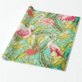 Mein Aloha Dschungel-Vogel-Flamingo-Garten Geschenkpapier (Ungerollt)