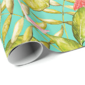 Mein Aloha Dschungel-Vogel-Flamingo-Garten Geschenkpapier (Rolleneckpunkt)
