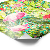 Mein Aloha Jungle Bird Flamingo Garden Fotodruck (Ecke)