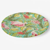 Mein Aloha Jungle Bird Flamingo Garden Pappteller (Schrägansicht)