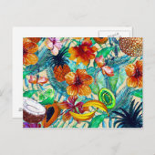 Mein Aloha Tropical Frucht and Jungle Flower Garde Postkarte (Vorne/Hinten)