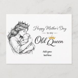 Mein altes Queen personalisiertes Muttertagsgesche Postkarte