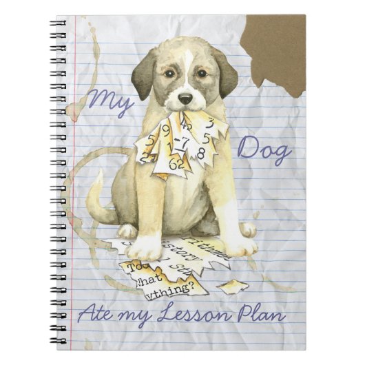 Mein Anatolian Ate My Lessingplan Notizblock (Vorderseite)