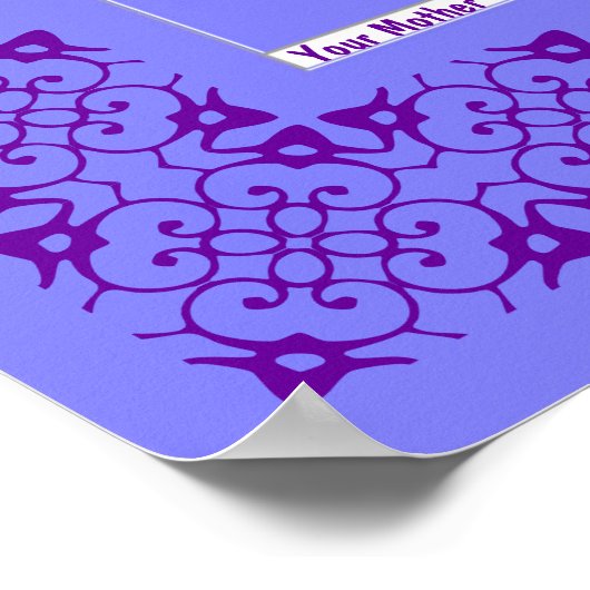 Mein Ancestors Blue Pedigree Chart Poster (Ecke)