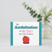 Mein Andalusier ist All That! Funny Horse Postkarte (Stehend Vorderseite)
