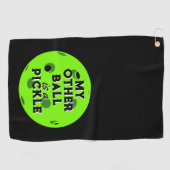 Mein anderer Ball ist ein Pickle Golfer Green Pick Golfhandtuch (Horizontal)