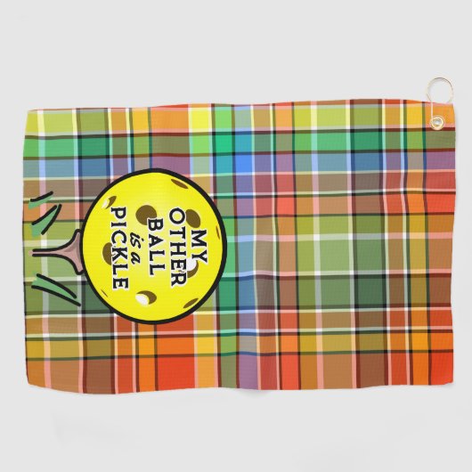 Mein anderer Ball ist ein Pickle-Golfer-Pickleball Golfhandtuch (Horizontal)