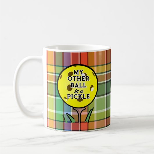 Mein anderer Ball ist ein Pickle-Golfer-Pickleball Kaffeetasse (Links)
