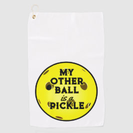 Mein anderer Ball ist ein Picknickgolfer-Gelber Pi Golfhandtuch