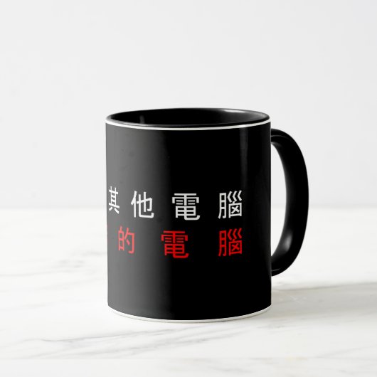 MEIN ANDERER COMPUTER IST IHR COMPUTER - Chinesisc Tasse (VorderseiteRechts)