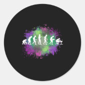 Mein anderer Computer ist Ihre Computer-Evolution  Runder Aufkleber (Vorderseite)