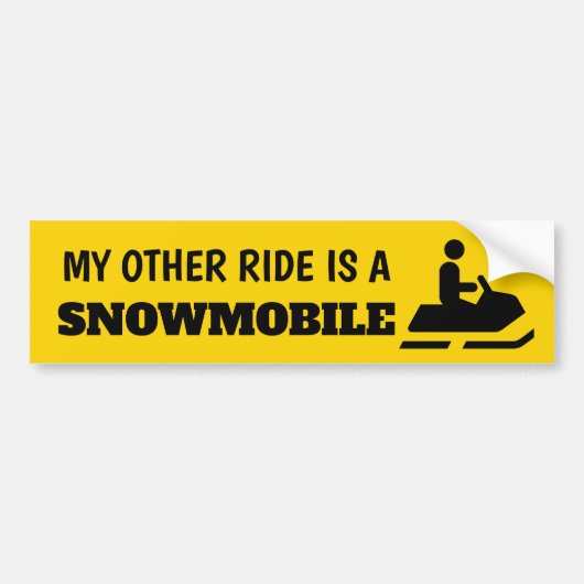 Mein anderer Flug ist ein Snowmobile Sticker Autoaufkleber (Vorne)