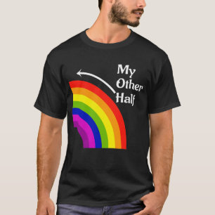 Mein anderer Hälfte-Regenbogen zusammenpassendes T-Shirt