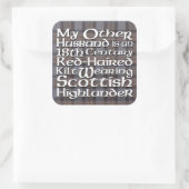 Mein anderer Mann - Highlander Quadratischer Aufkleber (Tasche)