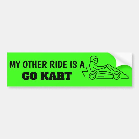 Mein anderer Weg ist ein Go Kart Sticker Autoaufkleber (Vorne)
