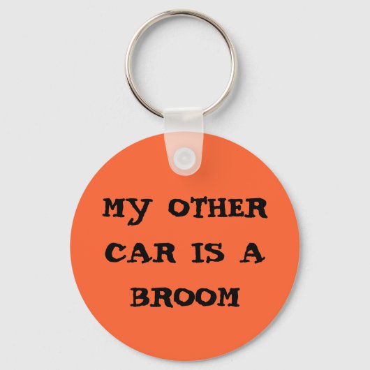 Mein anderes Auto ist ein Besen Schlüsselanhänger (Vorderseite)