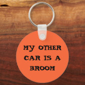 Mein anderes Auto ist ein Besen Schlüsselanhänger (Vorderseite)