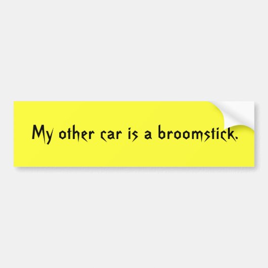 Mein anderes Auto ist ein Broomstick. Autoaufkleber (Vorne)