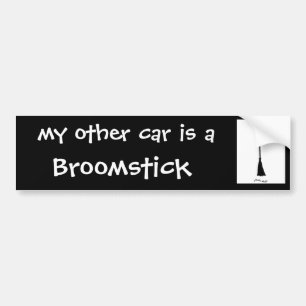 Mein anderes Auto ist ein Broomstick-Autoaufkleber Autoaufkleber