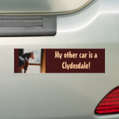 Mein anderes Auto ist ein Clydesdale! Autoaufkleber (Auf Auto)