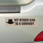 Mein anderes Auto ist ein Cowboy Autoaufkleber (Auf Auto)
