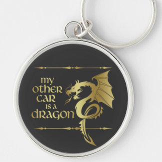 Mein Anderes Auto ist ein Drache mittelalterliche  Schlüsselanhänger