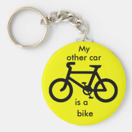Mein anderes Auto ist ein Fahrrad. Schlüsselanhänger