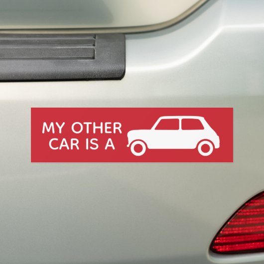 Mein Anderes Auto ist ein Mini-Auto rot Autoaufkleber (Auf Auto)