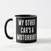 Mein anderes Auto ist ein Motorrad Tasse (Links)