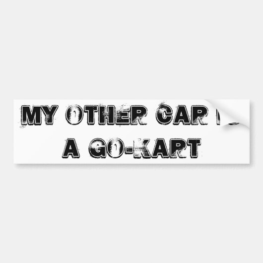 Mein anderes Auto ist Gehen-Kart Autoaufkleber (Vorne)