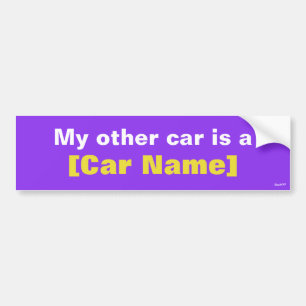 Mein anderes Auto ist… (Lila) Autoaufkleber