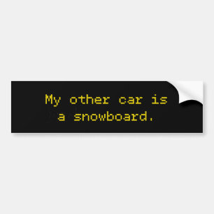 Mein anderes Auto ist Snowboard Autoaufkleber