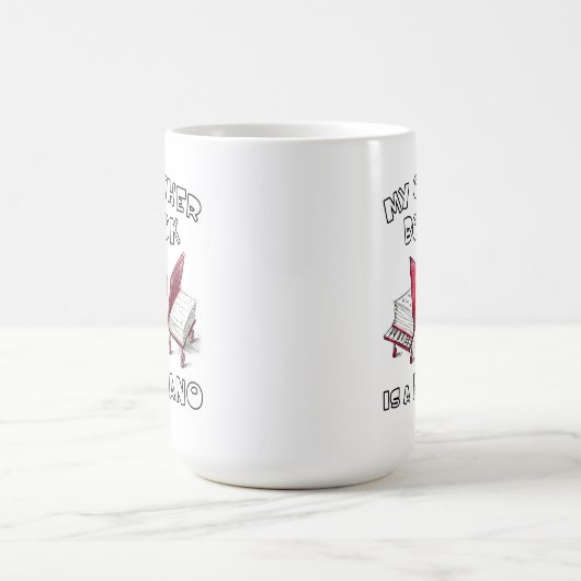 Mein anderes Buch ist ein Klavier für Keyboard-Mus Kaffeetasse (Mittel)