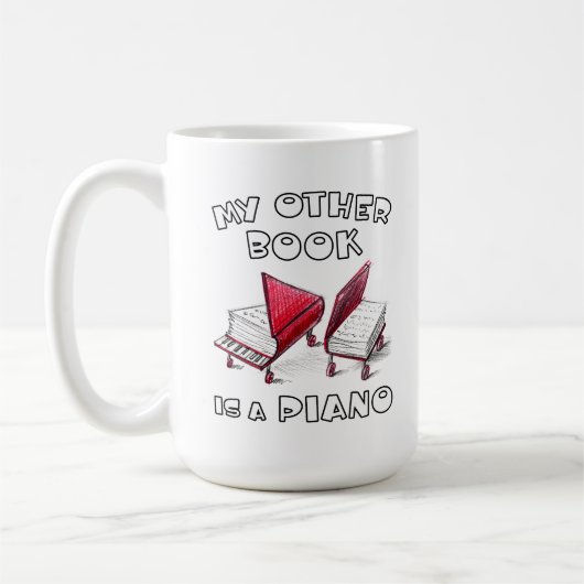 Mein anderes Buch ist ein Klavier für Keyboard-Mus Kaffeetasse (Links)