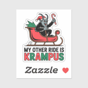 Mein anderes Fahrzeug ist der Krampus Krampus Schl Aufkleber