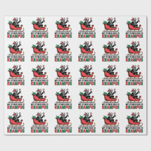 Mein anderes Fahrzeug ist der Krampus Krampus Schl Geschenkpapier