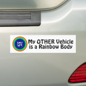 Mein anderes Fahrzeug ist ein Rainbow Body Funny D Autoaufkleber (Auf Auto)