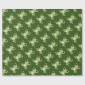 Mein anderes grünes Froschfreundepapier Geschenkpapier (Flach)