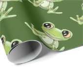 Mein anderes grünes Froschfreundepapier Geschenkpapier (Rolleneckpunkt)