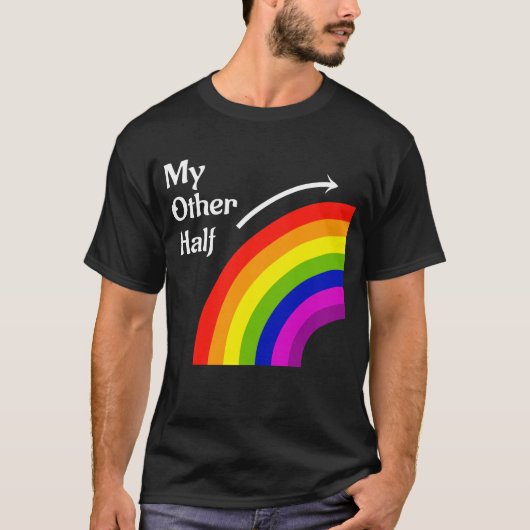 Mein anderes Hälfte-Regenbogen-rechtes T-Shirt (Vorderseite)